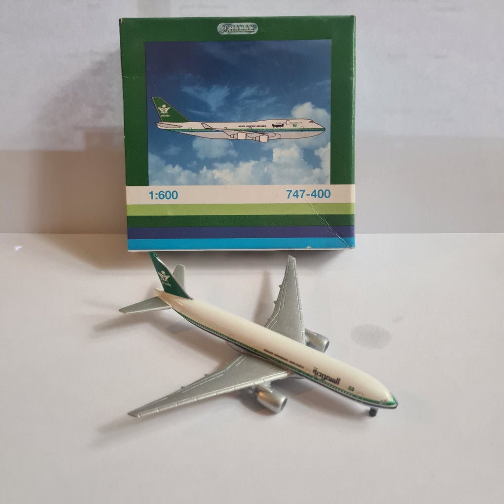 Schabak 1:600 Boeing 747-400 Saudia diecast plane 921/31 VGC  boxed