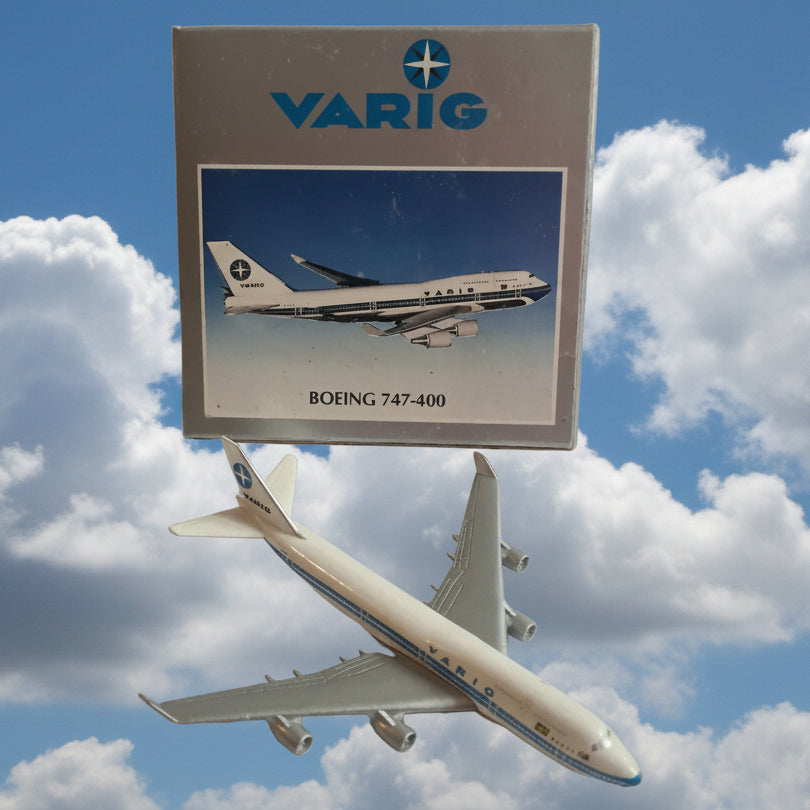 Schabak 1:600 Boeing 747-400 Varig Brasil Airlines diecast plane 921/12 VGC  boxed