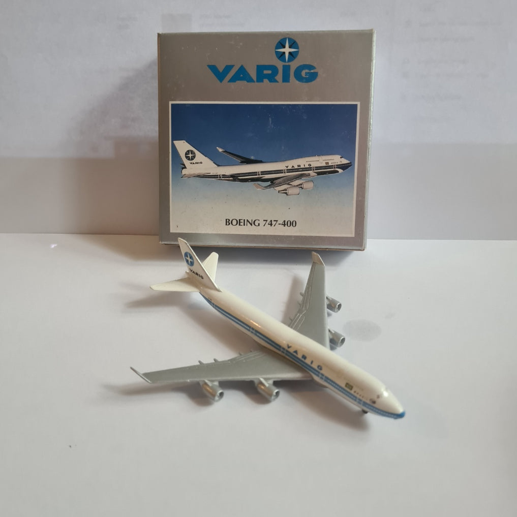 Schabak 1:600 Boeing 747-400 Varig Brasil Airlines diecast plane 921/12 VGC  boxed