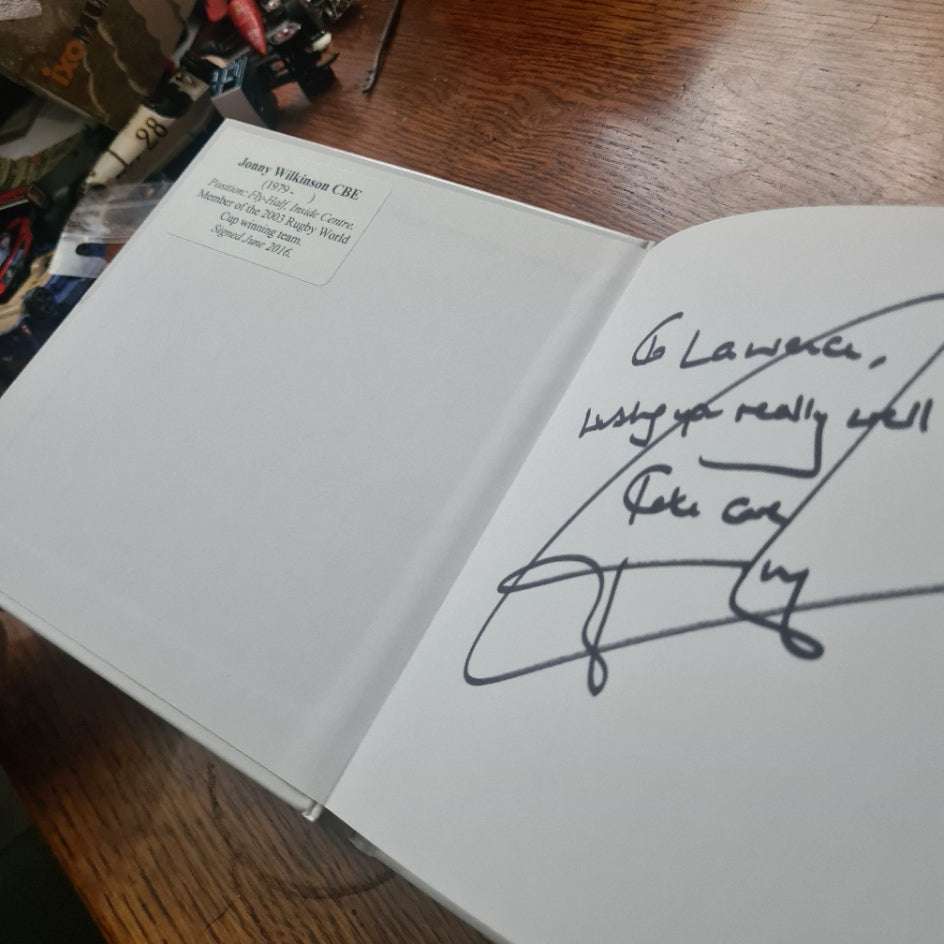 Little book of the Rugby World cup 1987-2015 signed by jonny Wilkinson