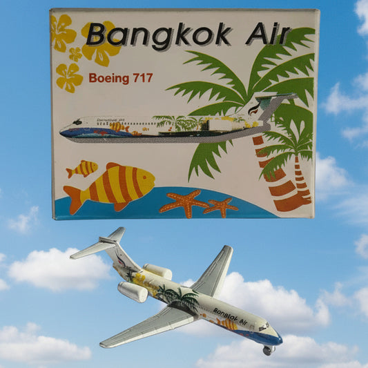 Schabak 1:600 Boeing 717 Bangkok Air diecast plane 964/115 VGC  boxed