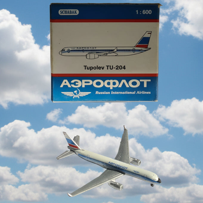 Schabak 1:600 Tupolev TU-204 Soviet Airlines diecast plane 950/139 Fair  boxed