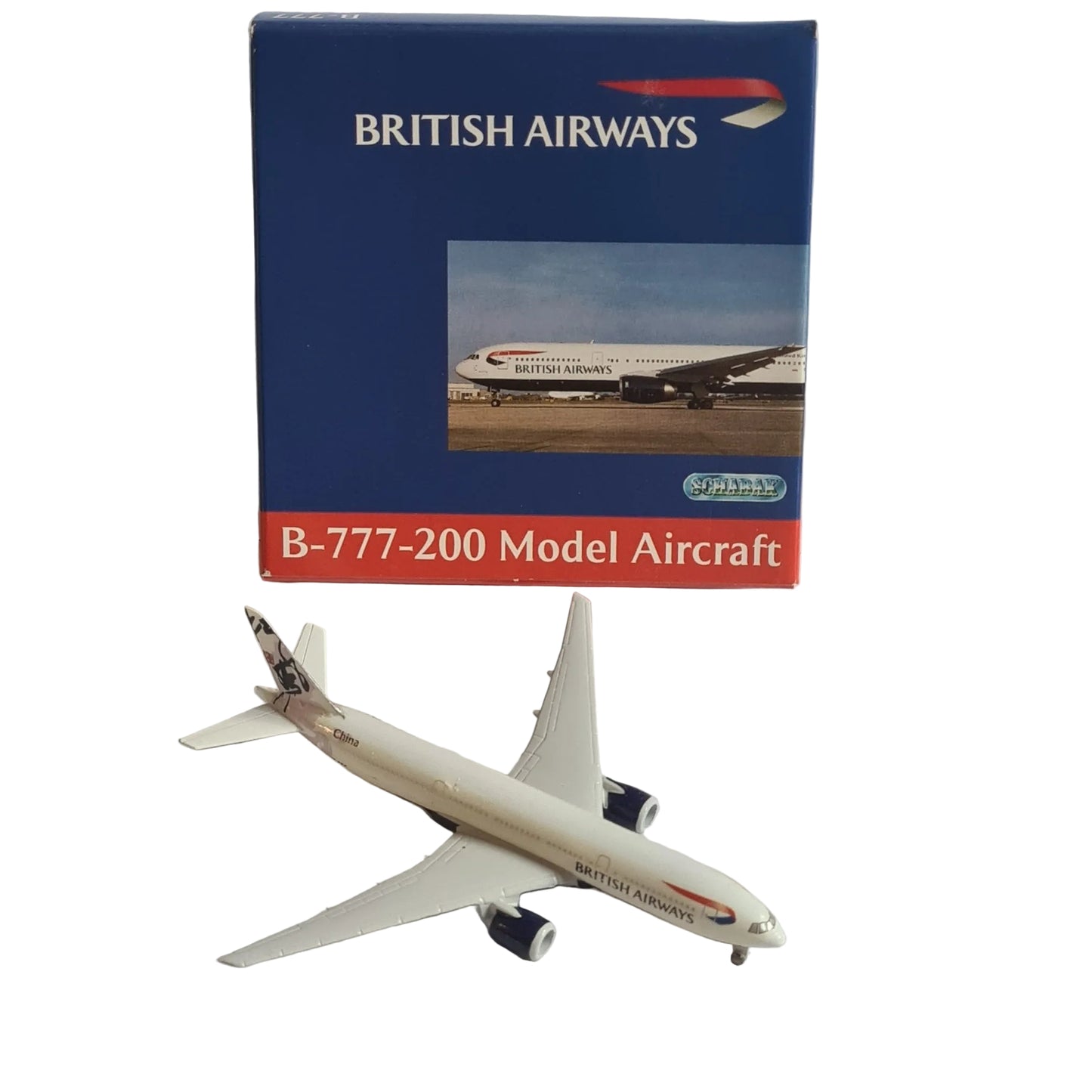 Schabak 1:600 Boeing 777-200 British Airways China diecast plane 928/14hk good boxed
