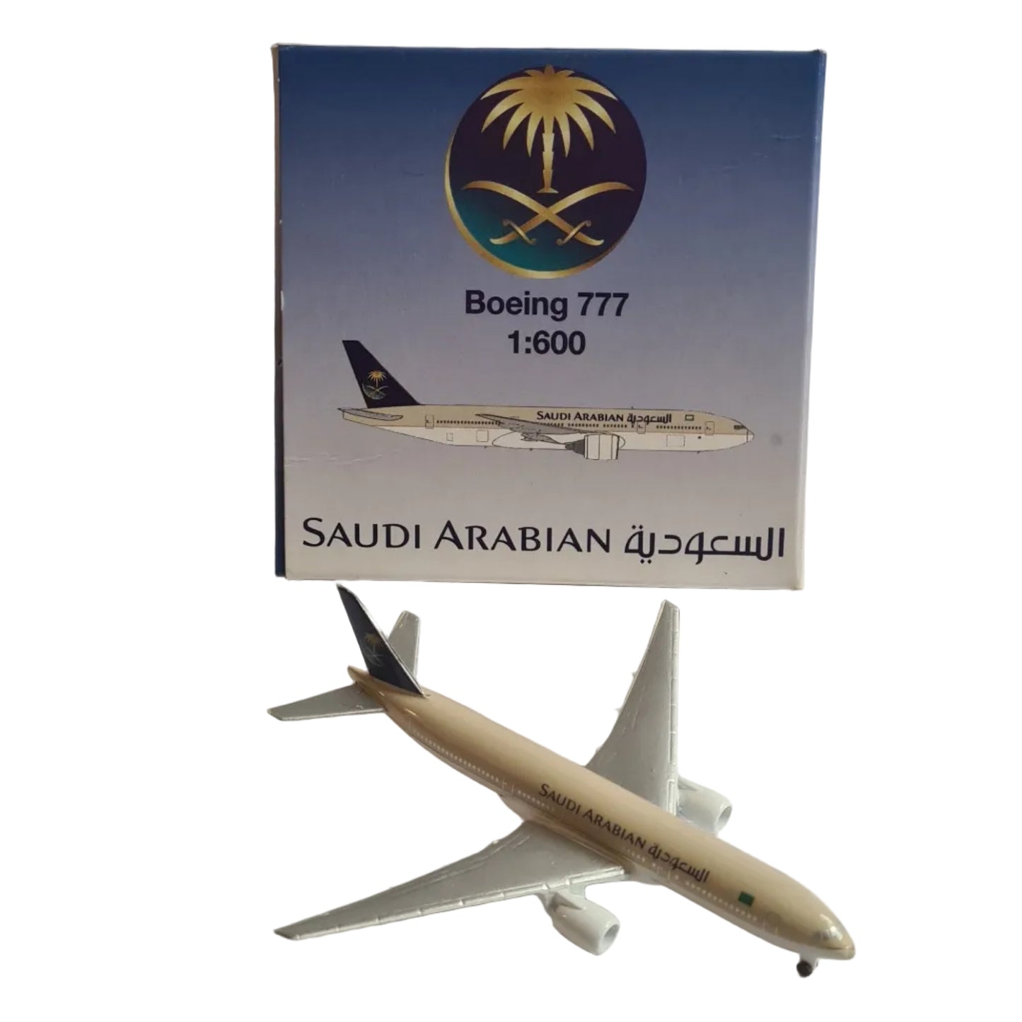 Schabak 1:600 Boeing 777 Saudi Arabian diecast plane 928/31 VGC boxed