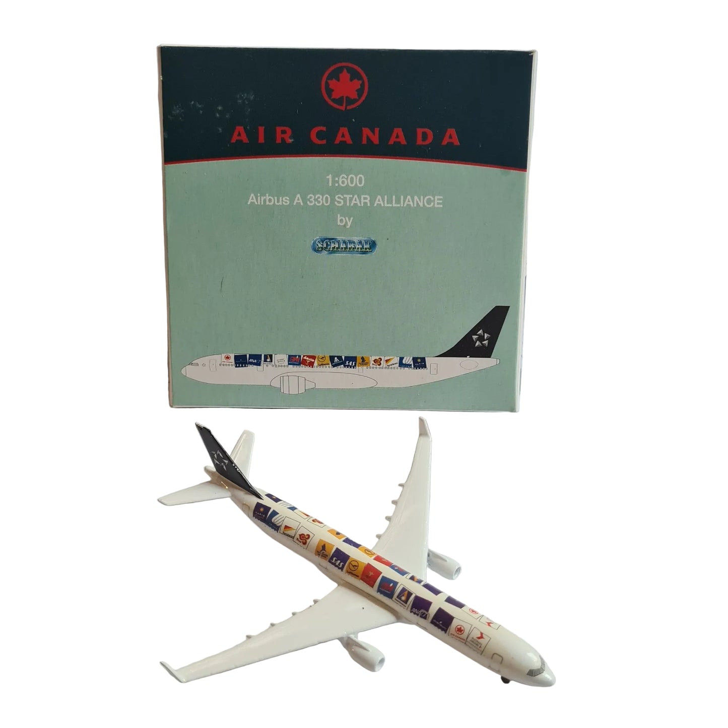 Schabak 1:600 Airbus A-330 Star Alliance Air Canada diecast plane 954/19s good boxed