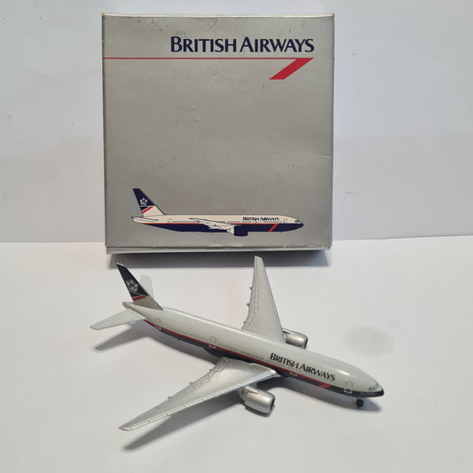 Schabak 1:600 Boeing 777 British Airways diecast plane 928/14 VGC boxed