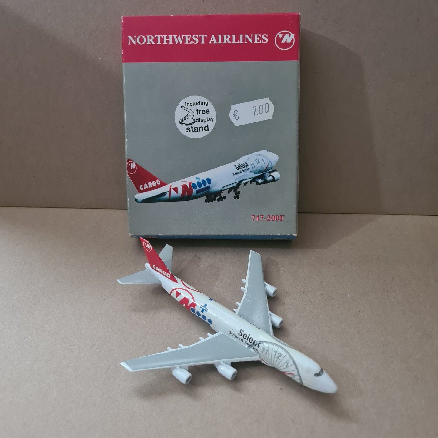 Schabak 1:600 Boeing 747-200F  Northwest Airlines Cargo diecast plane 901/37c VGC boxed