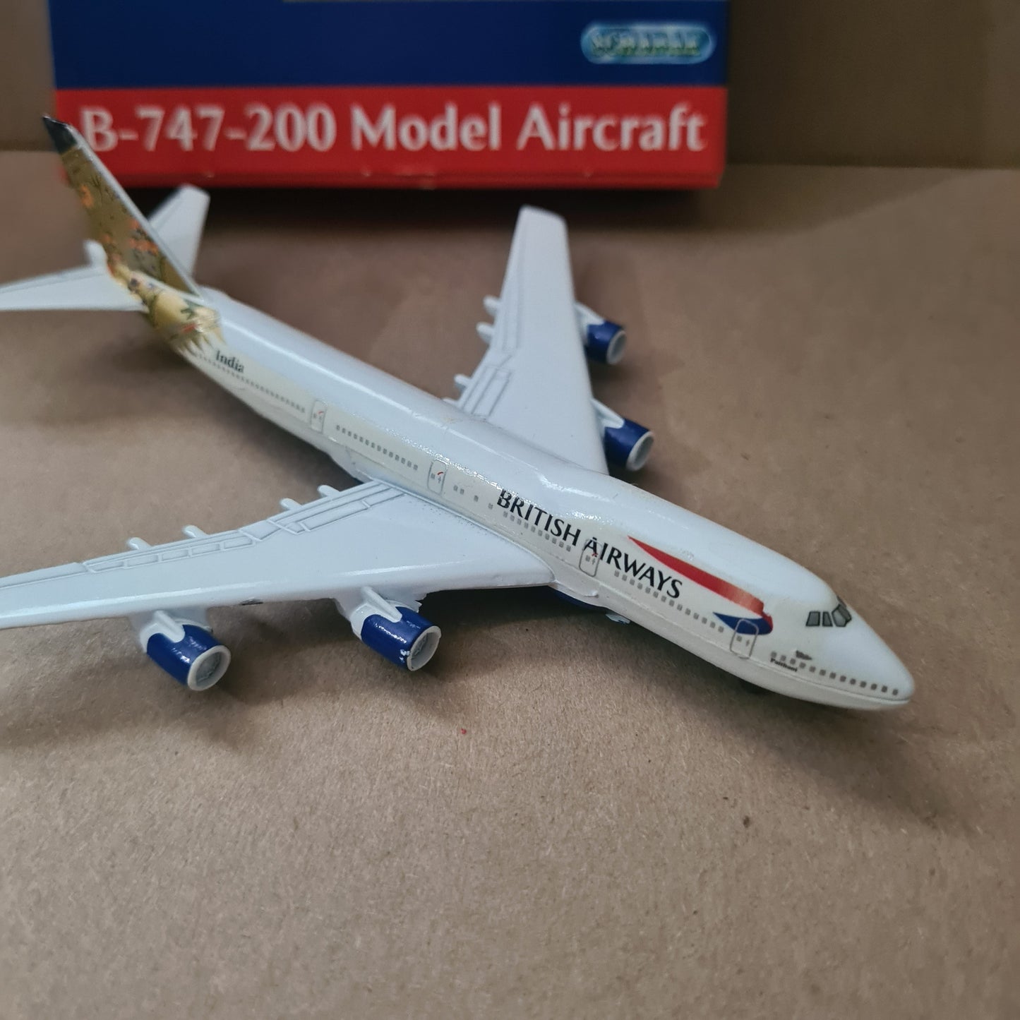 Schabak 1:600 Boeing 747-200 British Airways "India" diecast plane 901/14ip good+ boxed