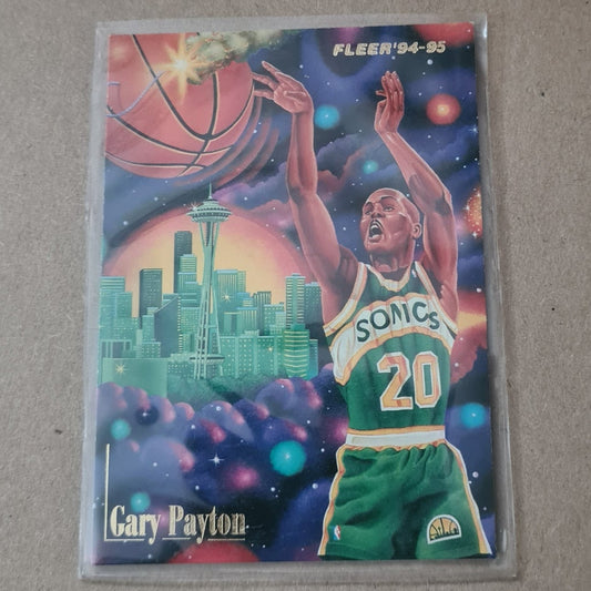 Gary Payton 1994 Fleer 94-95 "Fuse Box" insert 7 of 9 Seattle Super Sonics excellent Sleeved