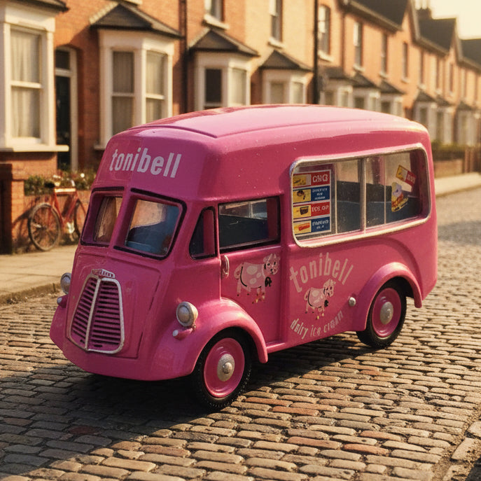 Oxford Diecast Morris J Ice Cream Tonibell - 1:76 Scale Product Code: 76MJ007 loose vgc
