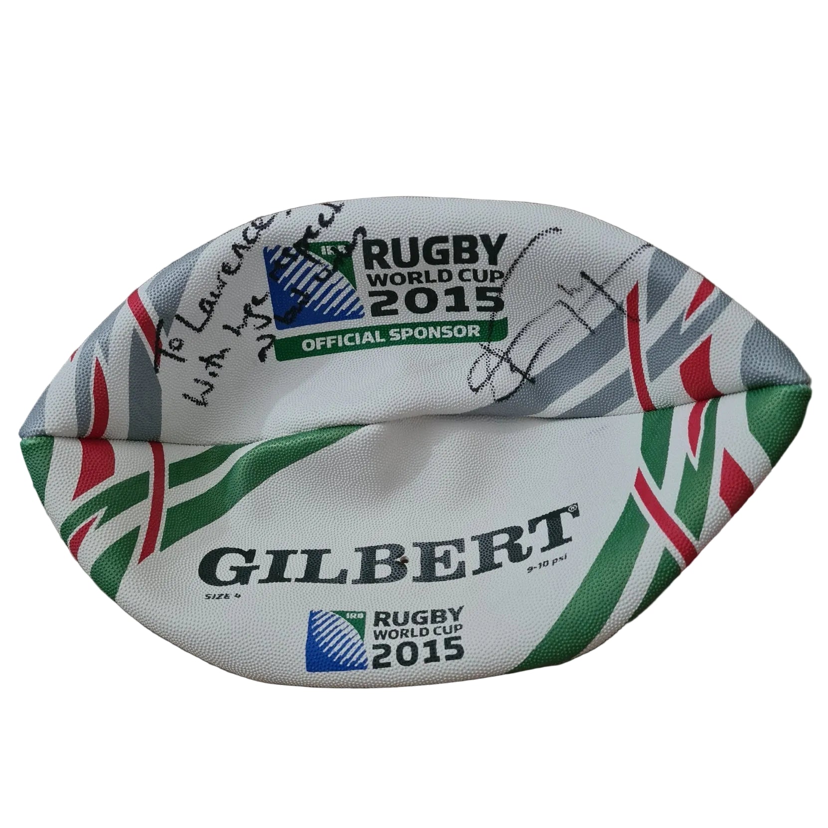 2015 Rugby World cup Gilbert Coca-Cola Ball signed by Jonny Wilkinson lovely item clean