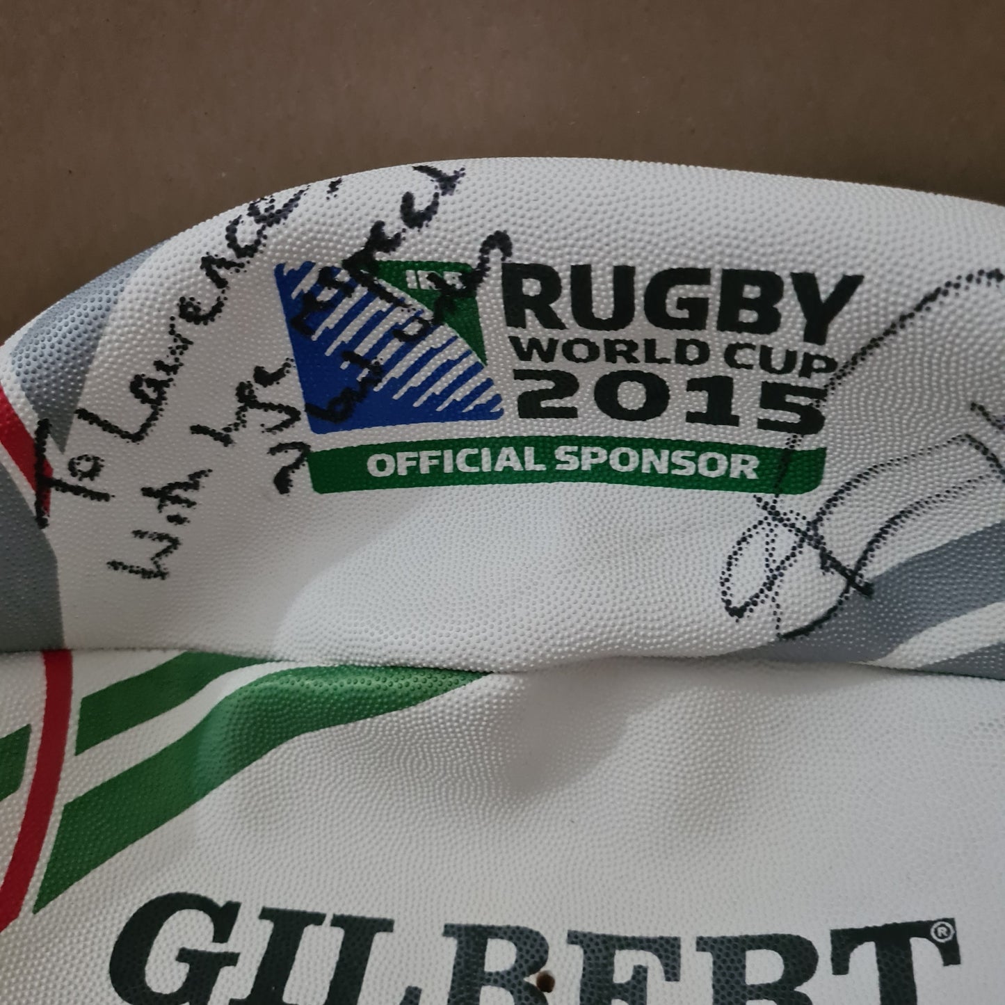 2015 Rugby World cup Gilbert Coca-Cola Ball signed by Jonny Wilkinson lovely item clean