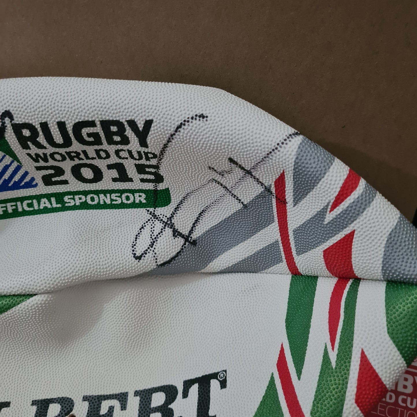 2015 Rugby World cup Gilbert Coca-Cola Ball signed by Jonny Wilkinson lovely item clean