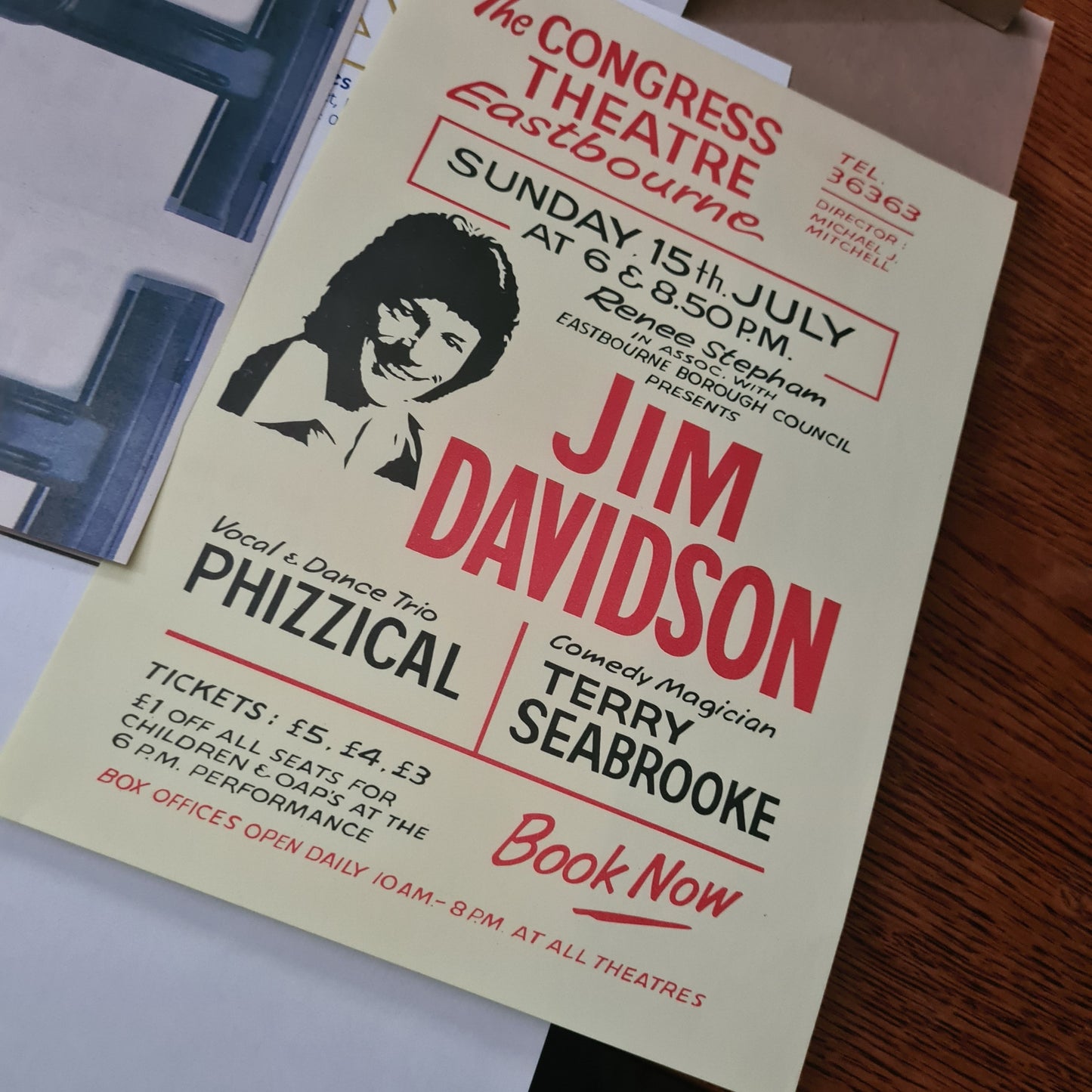 Jim Davidson autographed signed photo & concert posters bundle with paperwork