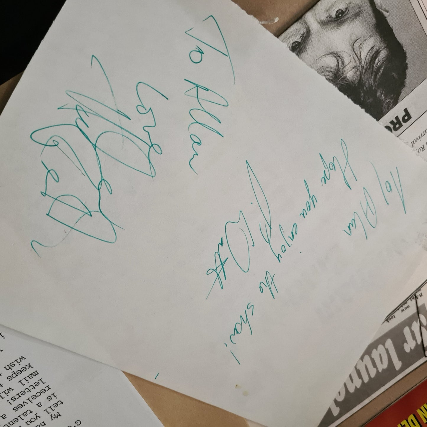 blood brothers musical cast autographs Stefan Dennis Helen Reddy plus more