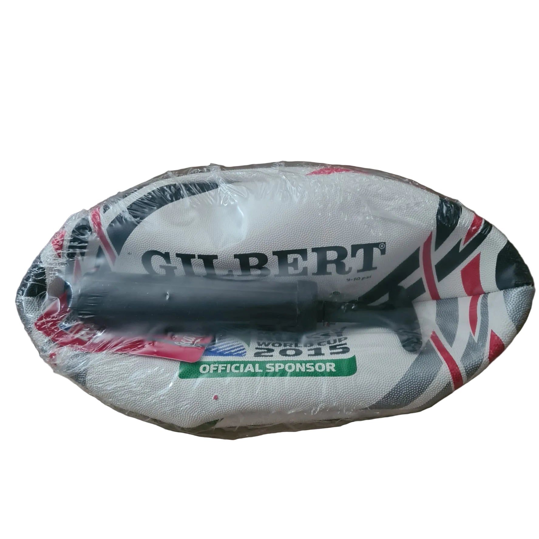 Rugby 2015 World cup Gilbert Coca-Cola ball "promotional prize" with pump unused