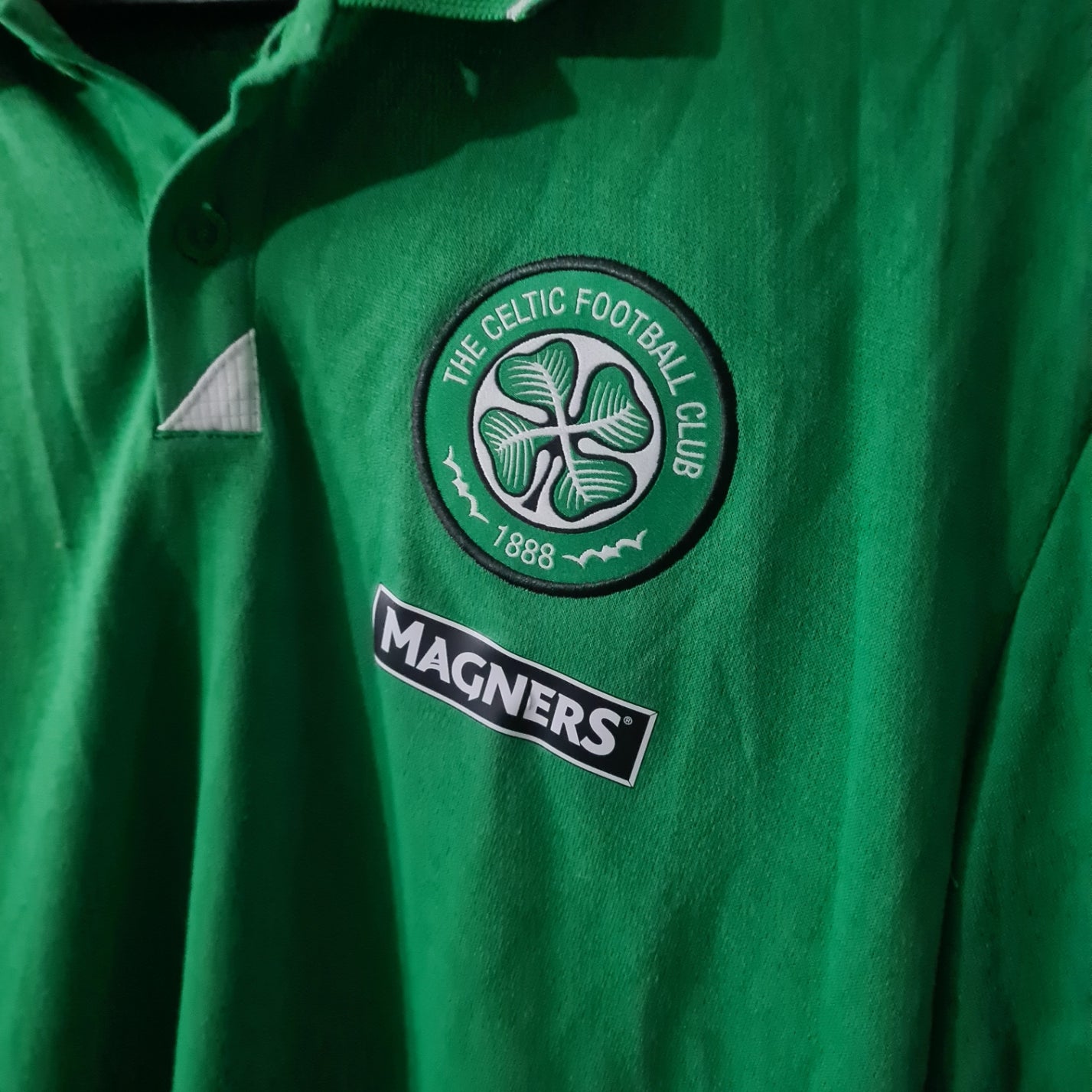 Celtic New Balance Mens Large Green Polo Shirt 2015-2016 Short Sleeve Polo nice