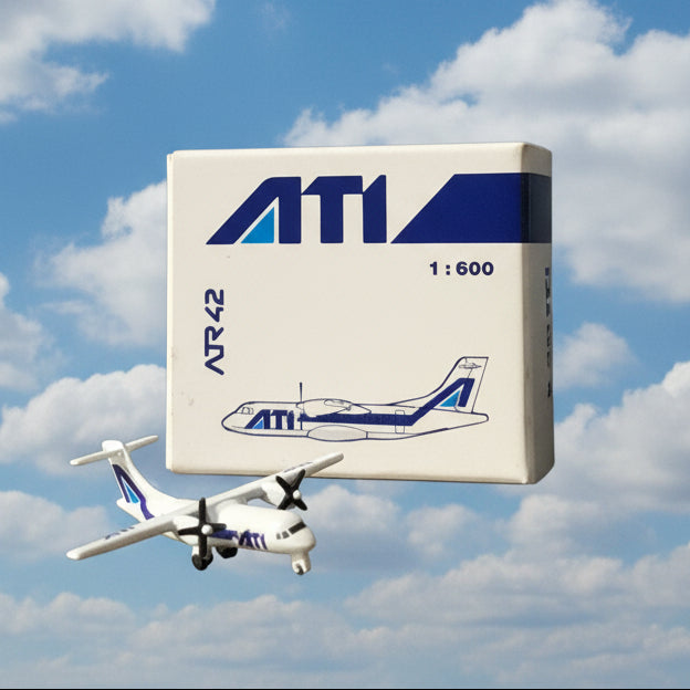 Schabak 1:600 ATR 42 ATI diecast plane 929/60 VGC boxed
