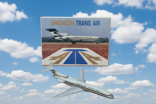 Schabak 1:600 Boeing 727 ATA American Trans Air diecast plane 906/112 Good boxed