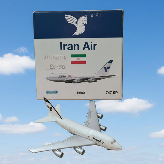 Schabak 1:600 Boeing 747 SP Iran Air diecast plane 919/190 very good boxed