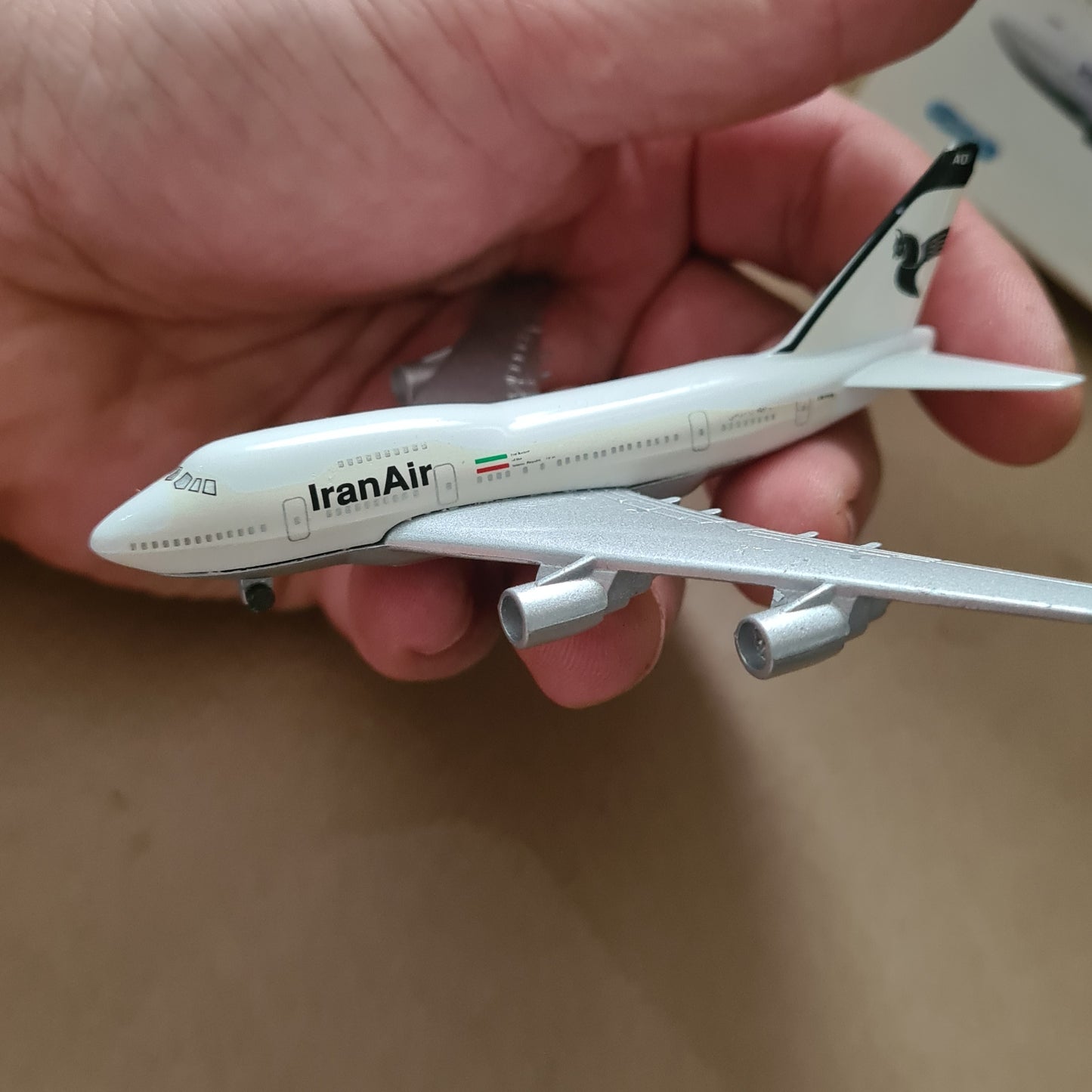 Schabak 1:600 Boeing 747 SP Iran Air diecast plane 919/190 very good boxed