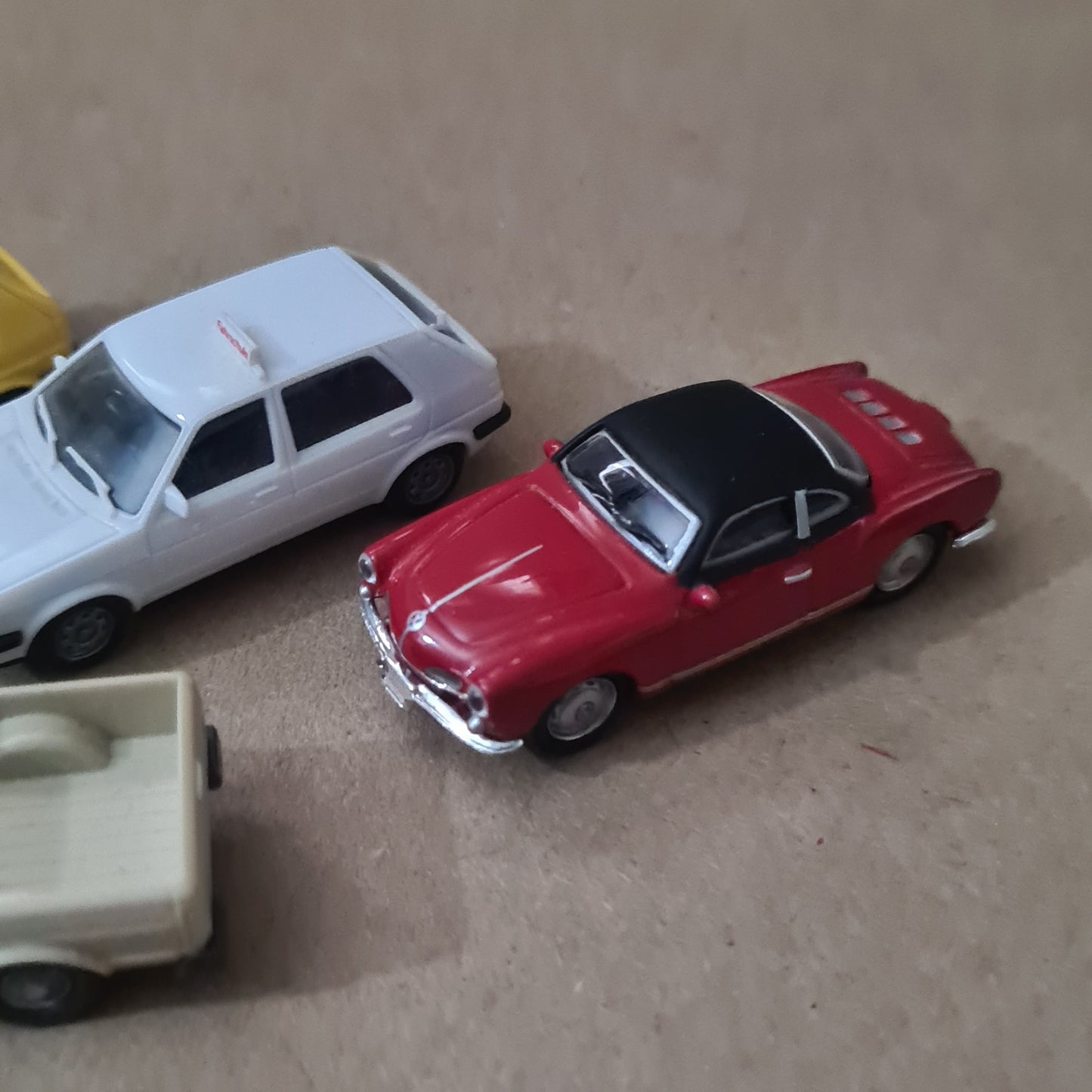 1:87 Herpa Wiking Schuco mixed VW Golf caddy Karmann ghia miniature model cars x4
