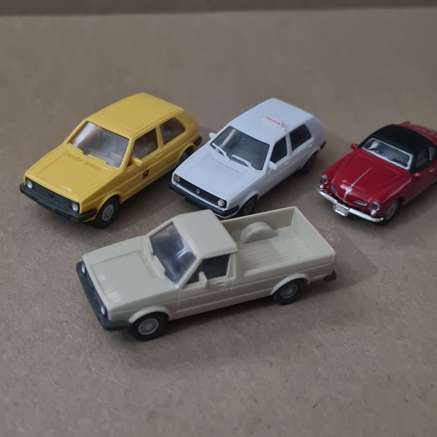1:87 Herpa Wiking Schuco mixed VW Golf caddy Karmann ghia miniature model cars x4