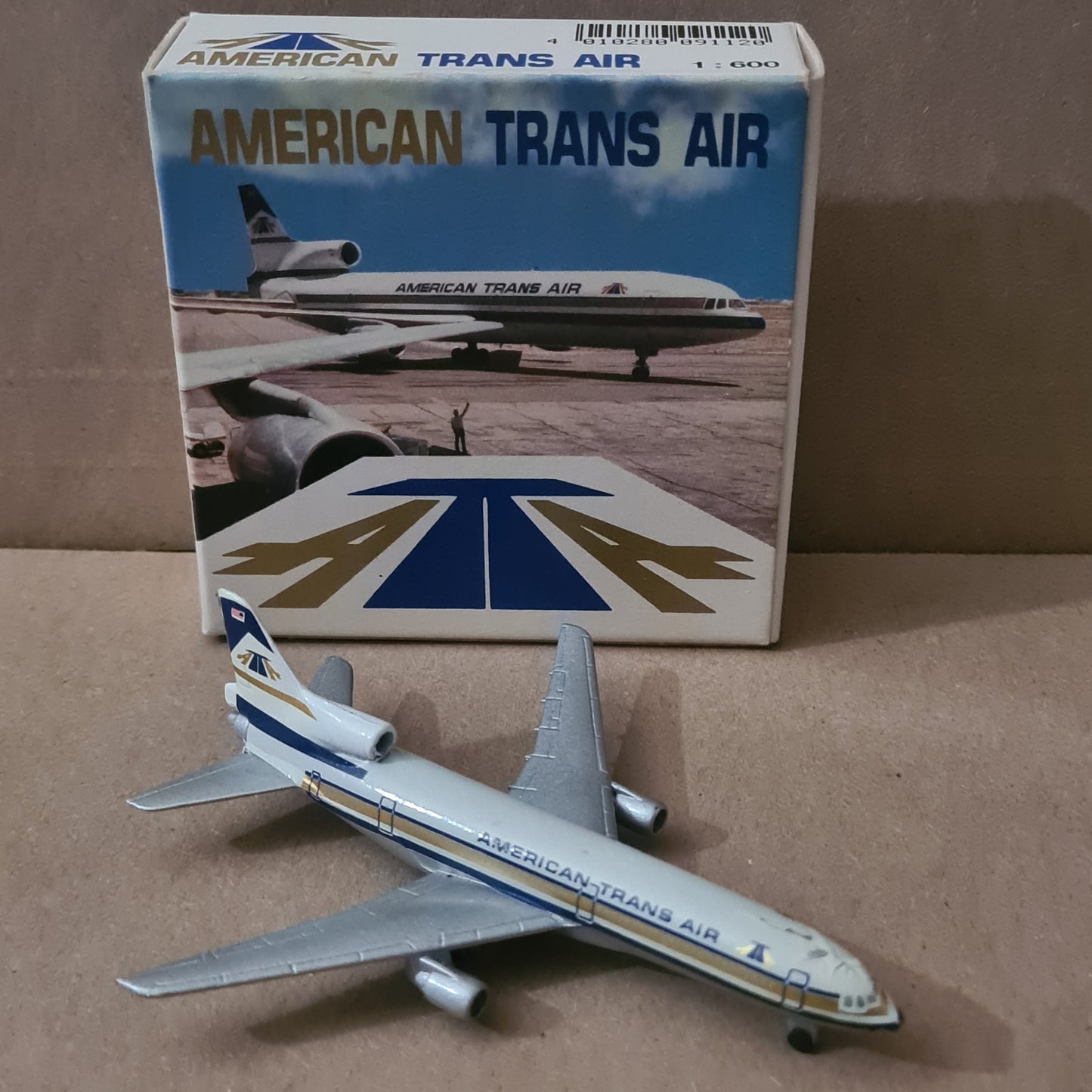 Schabak 1:600 L-1011 American Trans Air diecast plane 909/112 good boxed