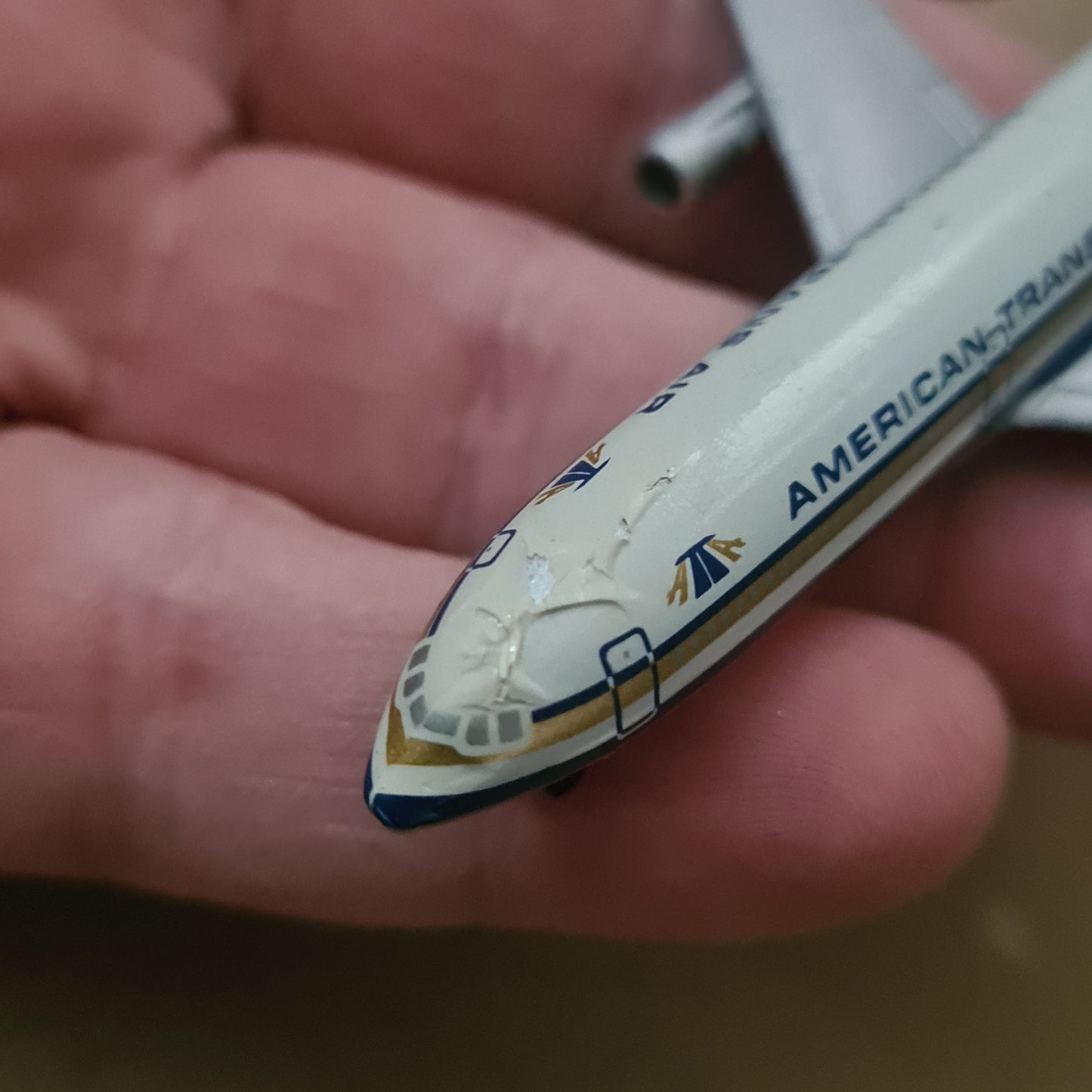 Schabak 1:600 L-1011 American Trans Air diecast plane 909/112 good boxed