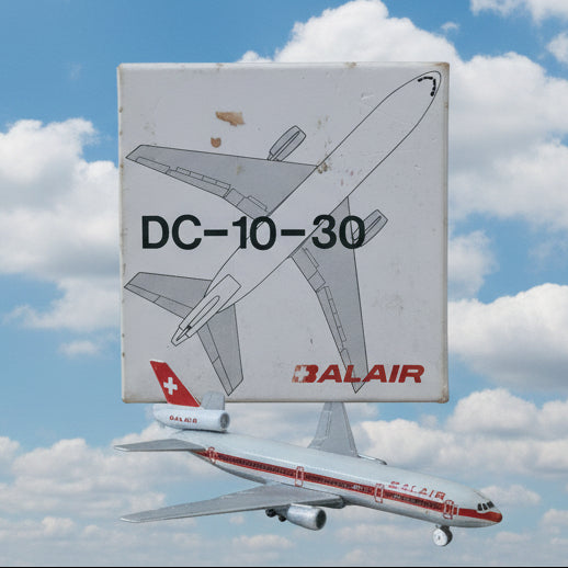 Schabak 1:600 Douglas DC-10-30 Balair diecast plane 902/55 fair good + boxed