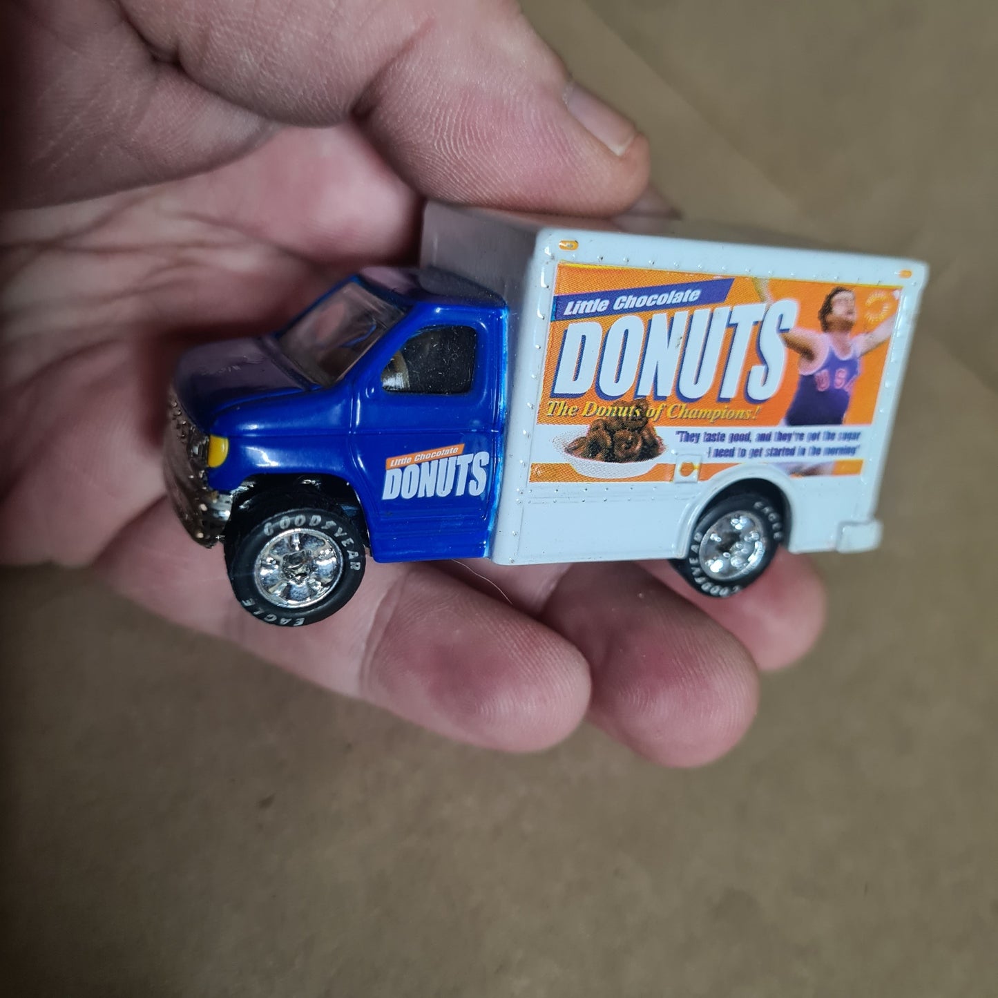 Matchbox Saturday night live donuts ford box van pre-production model loose vgc