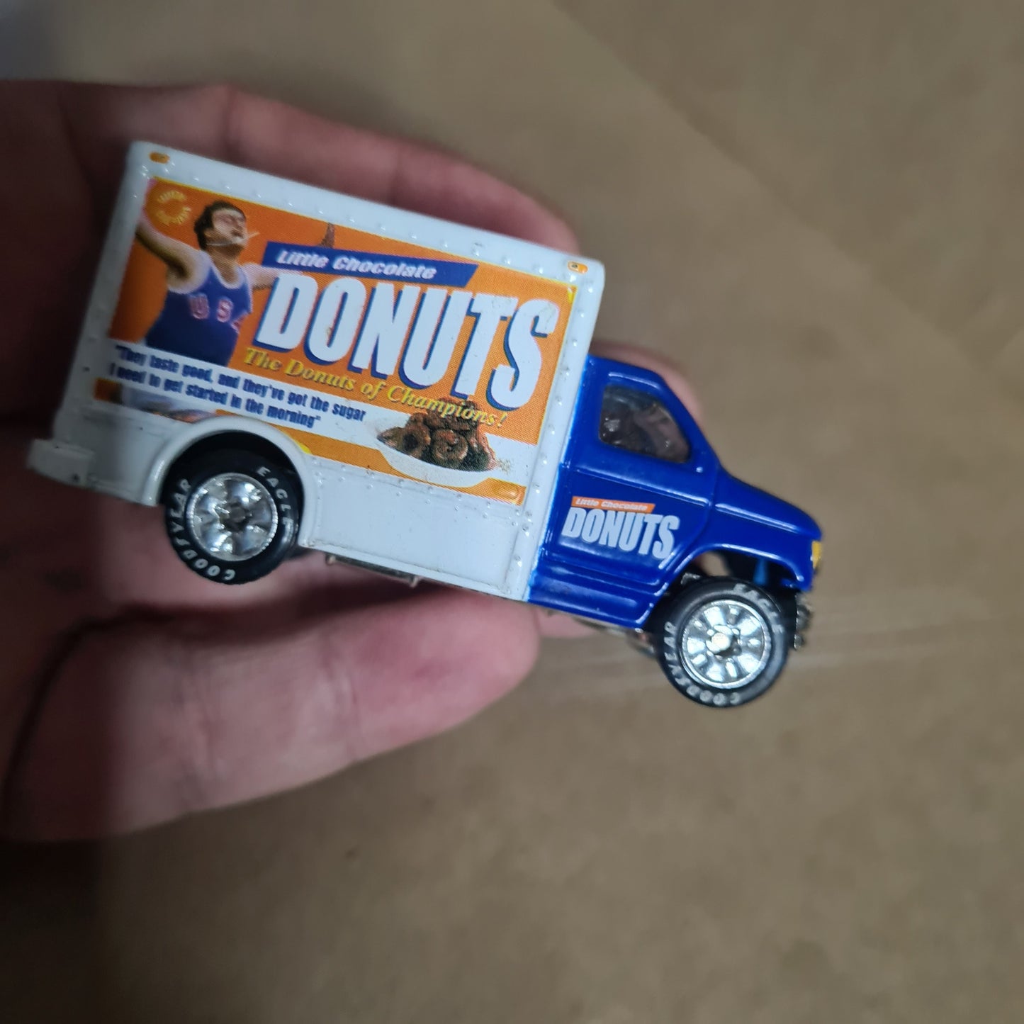 Matchbox Saturday night live donuts ford box van pre-production model loose vgc
