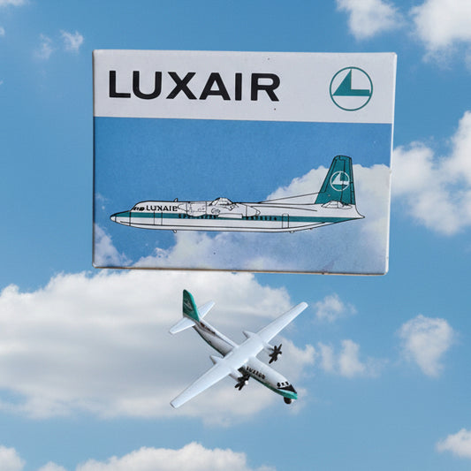 Schabak 1:600 Fokker F 50 Luxair diecast plane  930/17b VGC  boxed