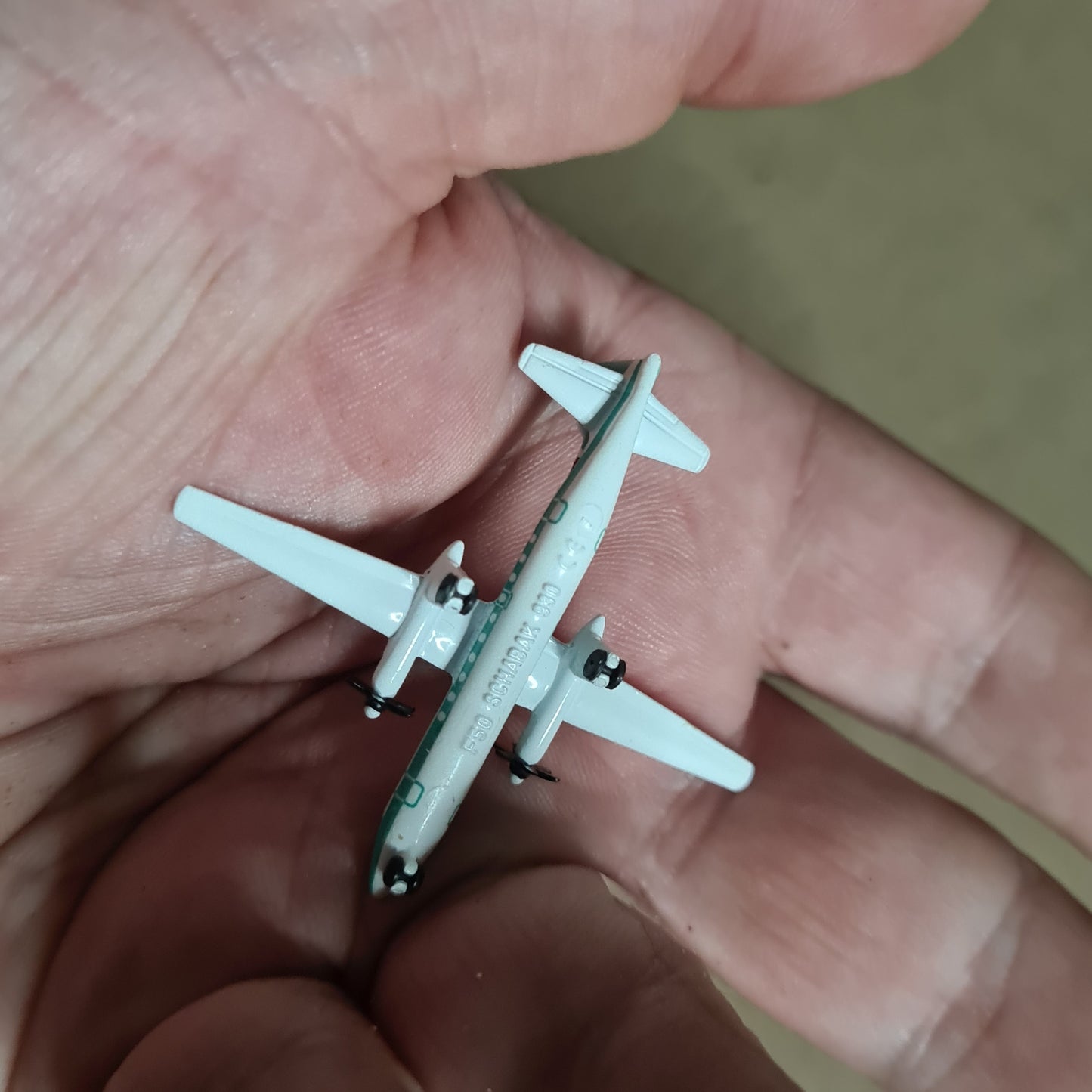 Schabak 1:600 Fokker F 50 Luxair diecast plane  930/17b VGC  boxed