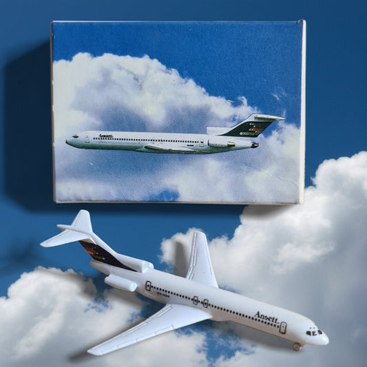 Schabak 1:600 Boeing 727 Ansett diecast plane  906/67 VGC boxed