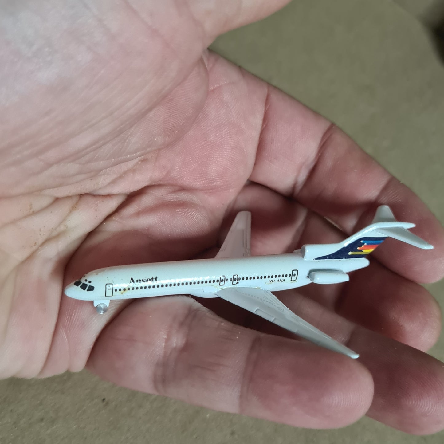 Schabak 1:600 Boeing 727 Ansett diecast plane  906/67 VGC boxed