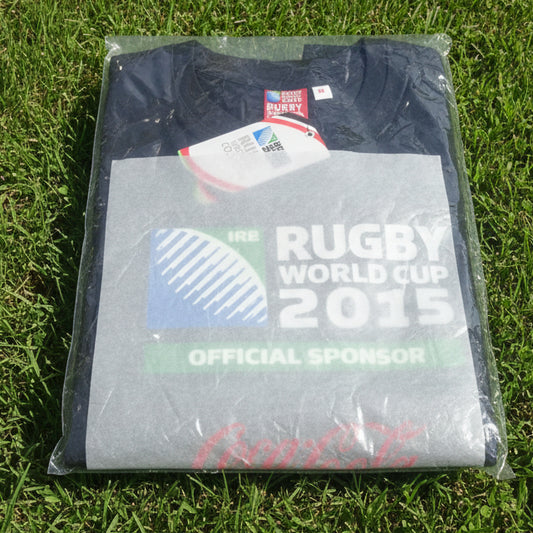 2015 Rugby World cup unused in packet medium Coca-Cola sponsored T-shirt Black 