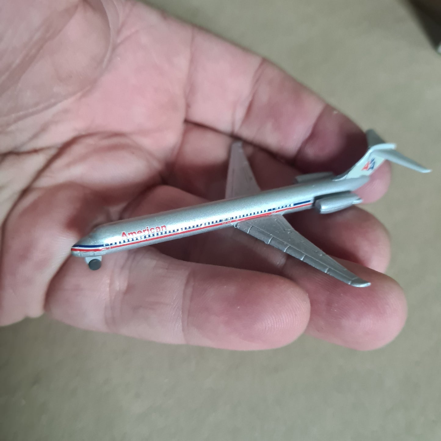Schabak 1:600 MD-80 American Airlines diecast plane very good boxed