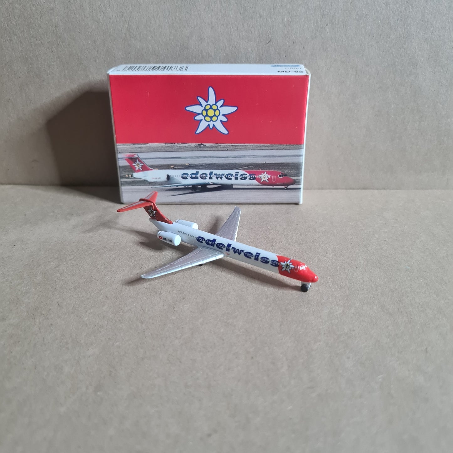 Schabak 1:600 MD-83 Edelweiss diecast plane very good boxed