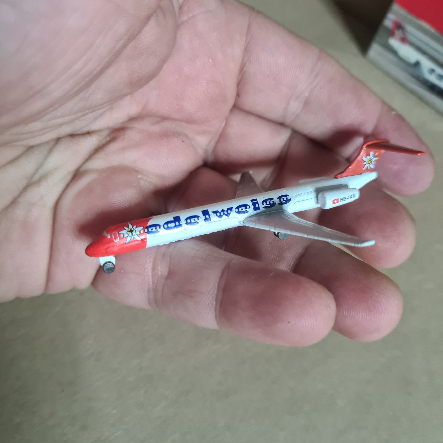 Schabak 1:600 MD-83 Edelweiss diecast plane very good boxed