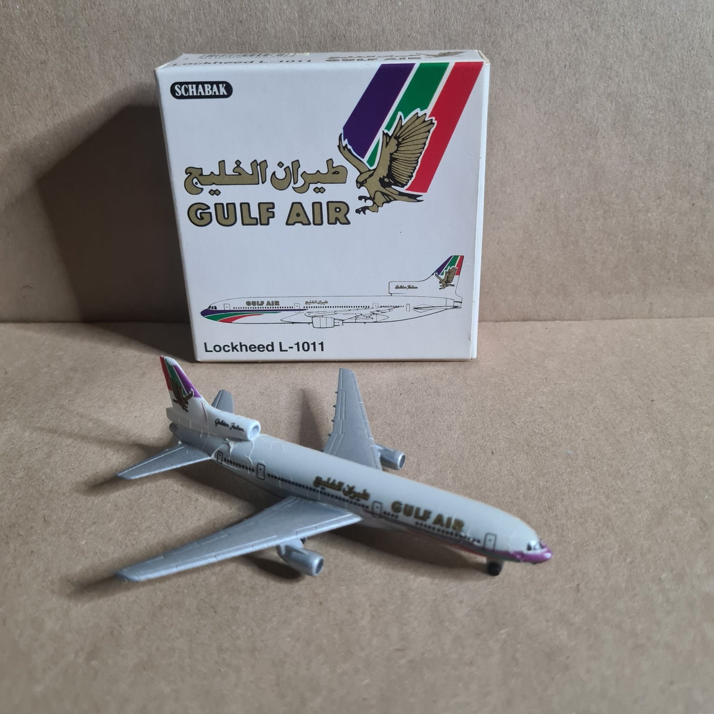Schabak 1:600 Lockheed L-1011 Gulf Air diecast plane poor-fair boxed