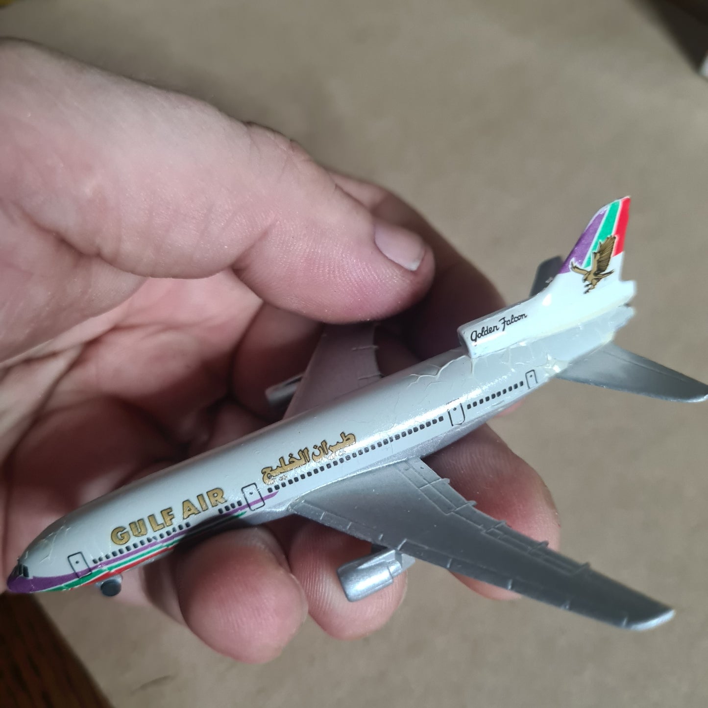 Schabak 1:600 Lockheed L-1011 Gulf Air diecast plane poor-fair boxed