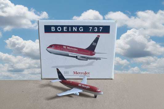 Schabak 1:600 Boeing 737 Metrojet diecast plane  905/99 Fair good boxed