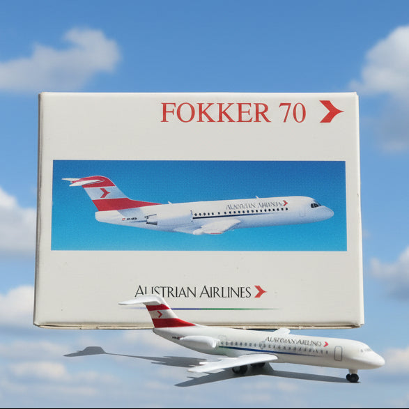 Schabak 1:600 Fokker 100 Swissair diecast plane 940/4 VGC boxed