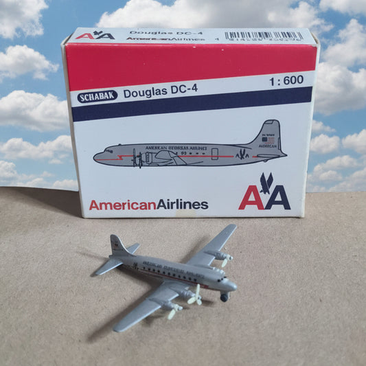 Schabak 1:600 DC-4 American Airlines diecast plane 938/29 fair/good boxed