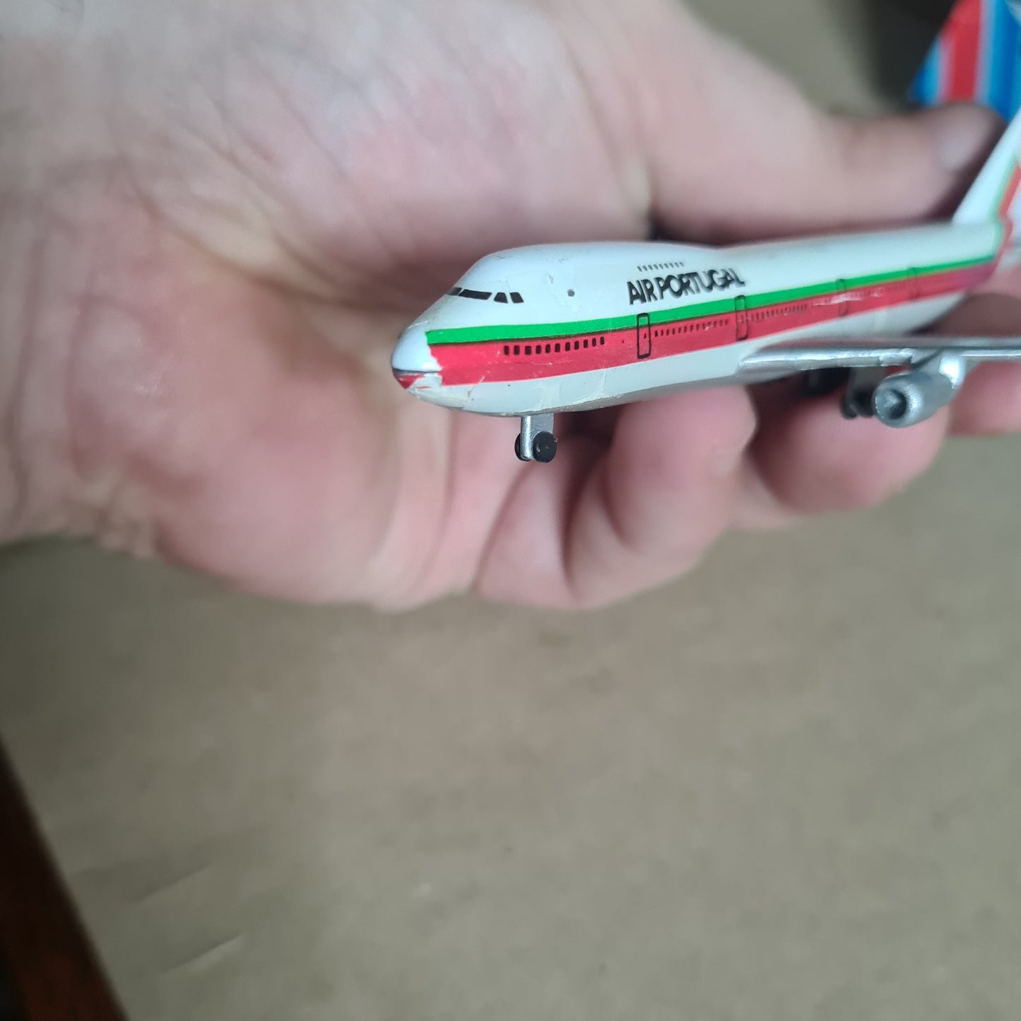 Schabak 1:600 Boeing 747 Air Portugal diecast plane 901/26 good boxed