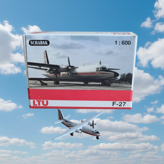 Schabak 1:600 Fokker F-27 LTU diecast plane 930/30 Good boxed