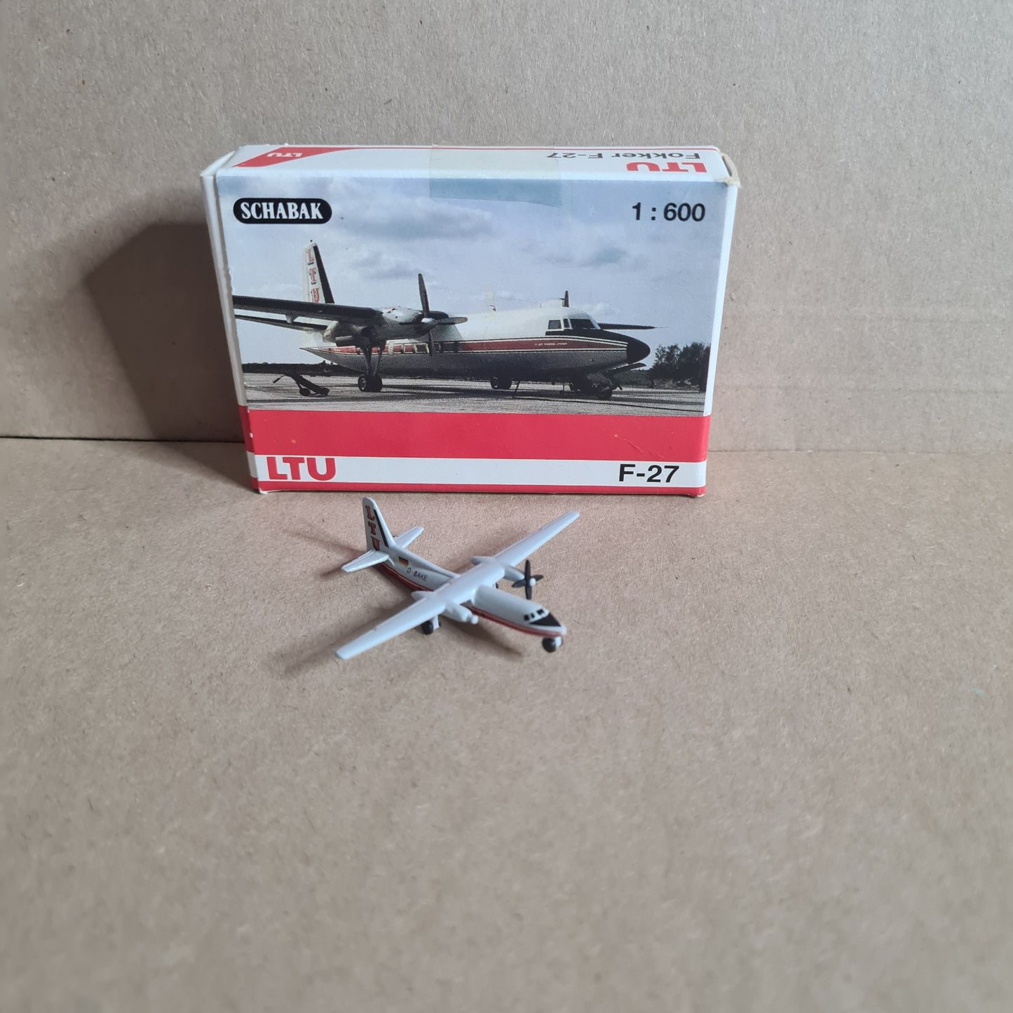 Schabak 1:600 Fokker F-27 LTU diecast plane 930/30 Good boxed