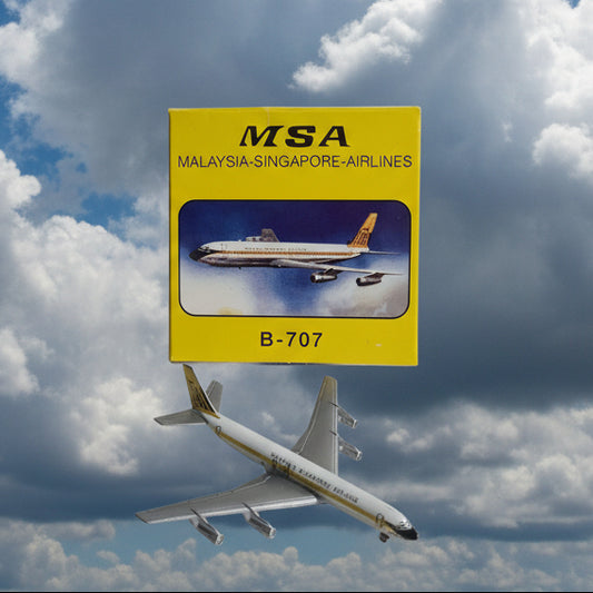 Schabak 1:600 Boeing 707 MSA Malaysia Singapore Airlines diecast plane 935/51ms VGC  boxed