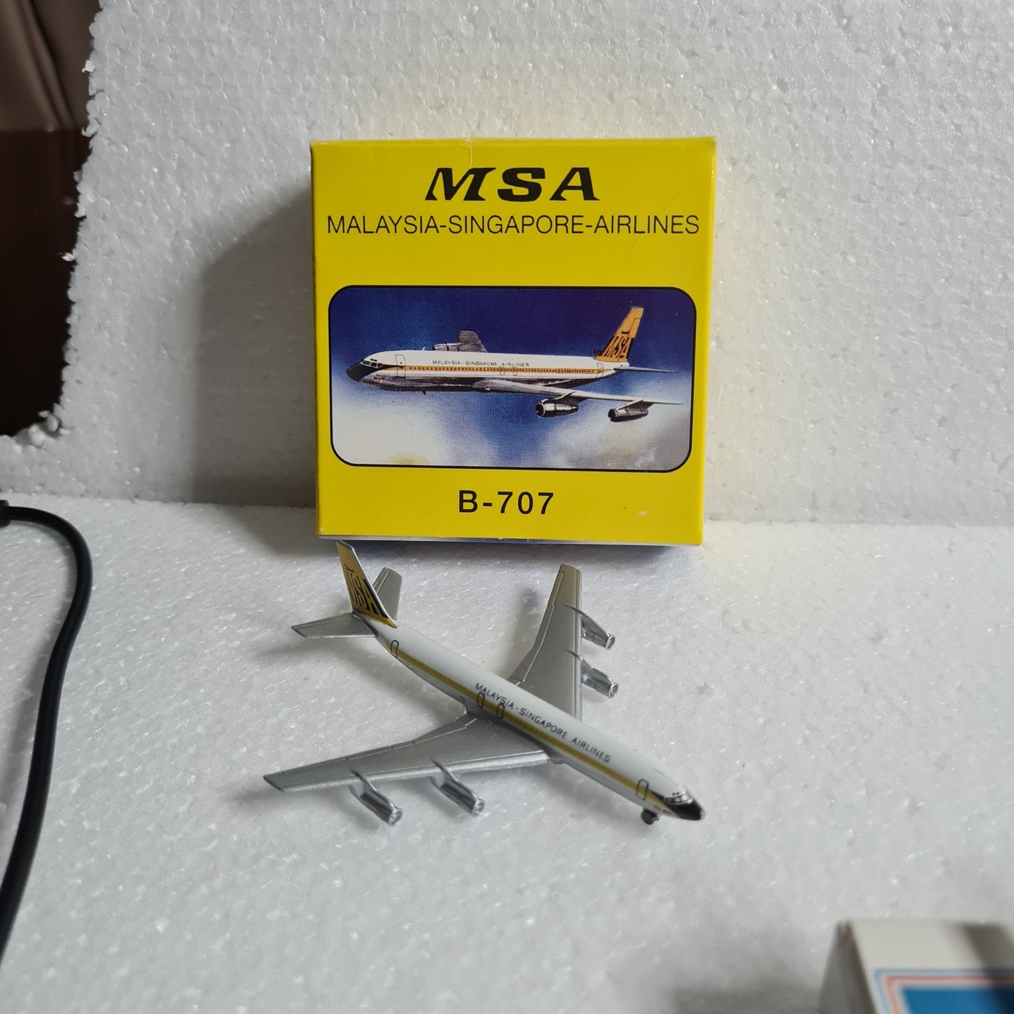 Schabak 1:600 Boeing 707 MSA Malaysia Singapore Airlines diecast plane 935/51ms VGC  boxed